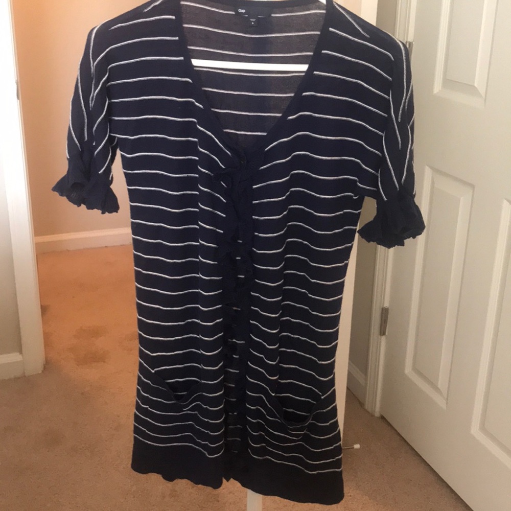 Gap Button Up Striped Cardigan